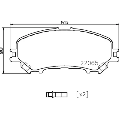Колодки дисковые передние Nissan Qashqai 1.6/2.0/1.5dCi/1.6dCi 13 NISSHINBO NP2078