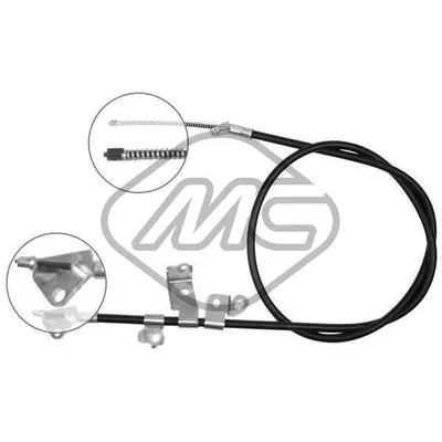 Трос ручника TOY YARIS ALL (DISC BRAKE) DX-RH Metalcaucho 83479
