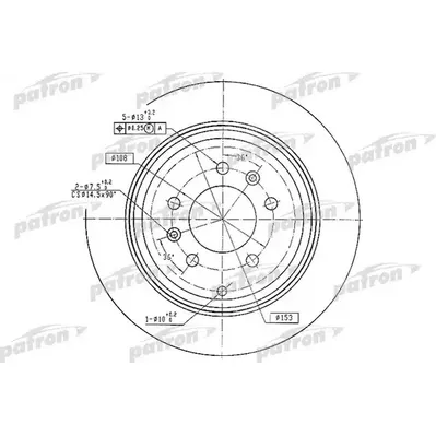 Диск тормозной задний PEUGEOT: 605 89-99 PATRON PBD2582