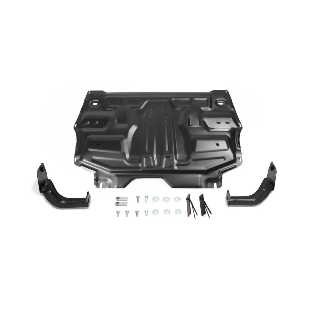Защита картера + КПП + комплект крепежа, АвтоБРОНЯ, Сталь,Volkswagen Polo;SEAT Ibiza;Jetta VA3;Skoda VAG Ibiza/Fabia/Fabia RS/Rapid/Roomster/Polo АВТОБРОНЯ 111.05842.1