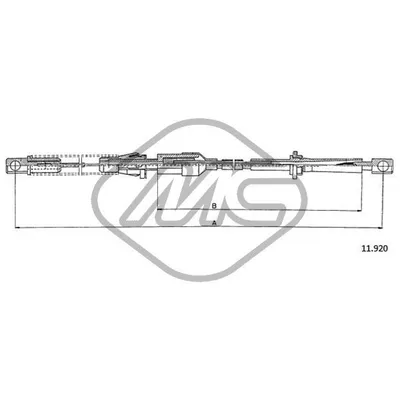 ТРОС ГАЗА TRANSIT BENZINA Metalcaucho 81895