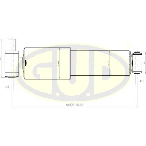 АМОРТИЗАТОР ЗАДН ГАЗ RENAULT MEGANE I 96- G.U.D GSA551804