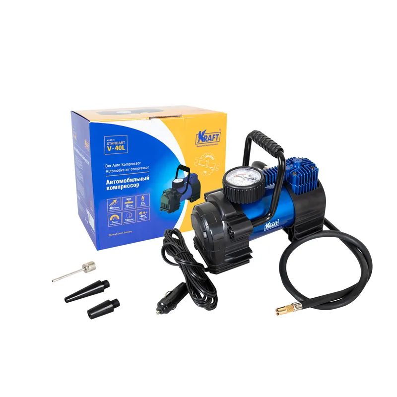 Компрессор STANDART V-40L, 3 насадки, сумка KRAFT KT 800036 KRAFT KT 800036