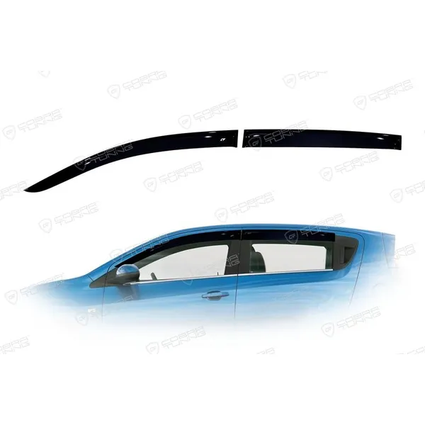 Дефлектора на окна Chevrolet Aveo II Hb 5d 2011EuroStandard деф.окон Cobra Tuning CE31811