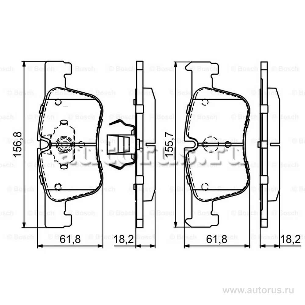 Колодки тормозные BMW 1 F2021 3 F303435 4 F3236 передние BOSCH 0 986 494 689