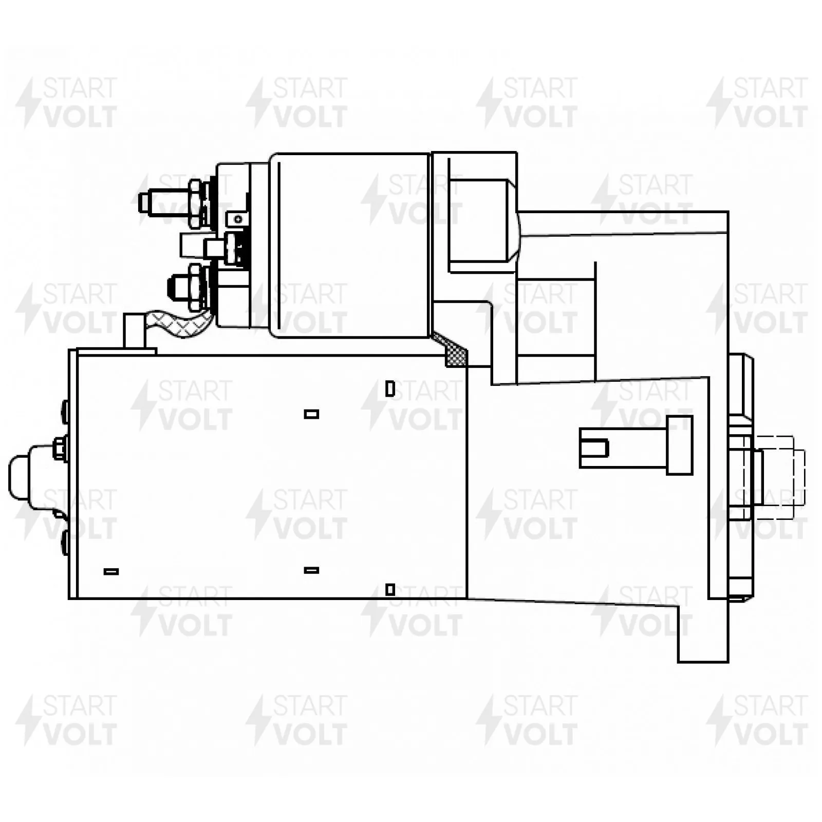 Стартер для а/м VAG TOUAREG (02-)/Q7 (06-)/CAYENNE (03-) 3.2I/3.6FSI 1,7квт STARTVOLT LST 1834