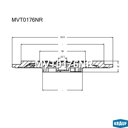 Задняя пластина турбокомпрессора KRAUF MVT0176NR