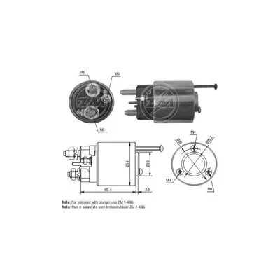 Реле втягивающее CITROEN C5 PEUGEOT 406/407 ZM496 ERA ZM496