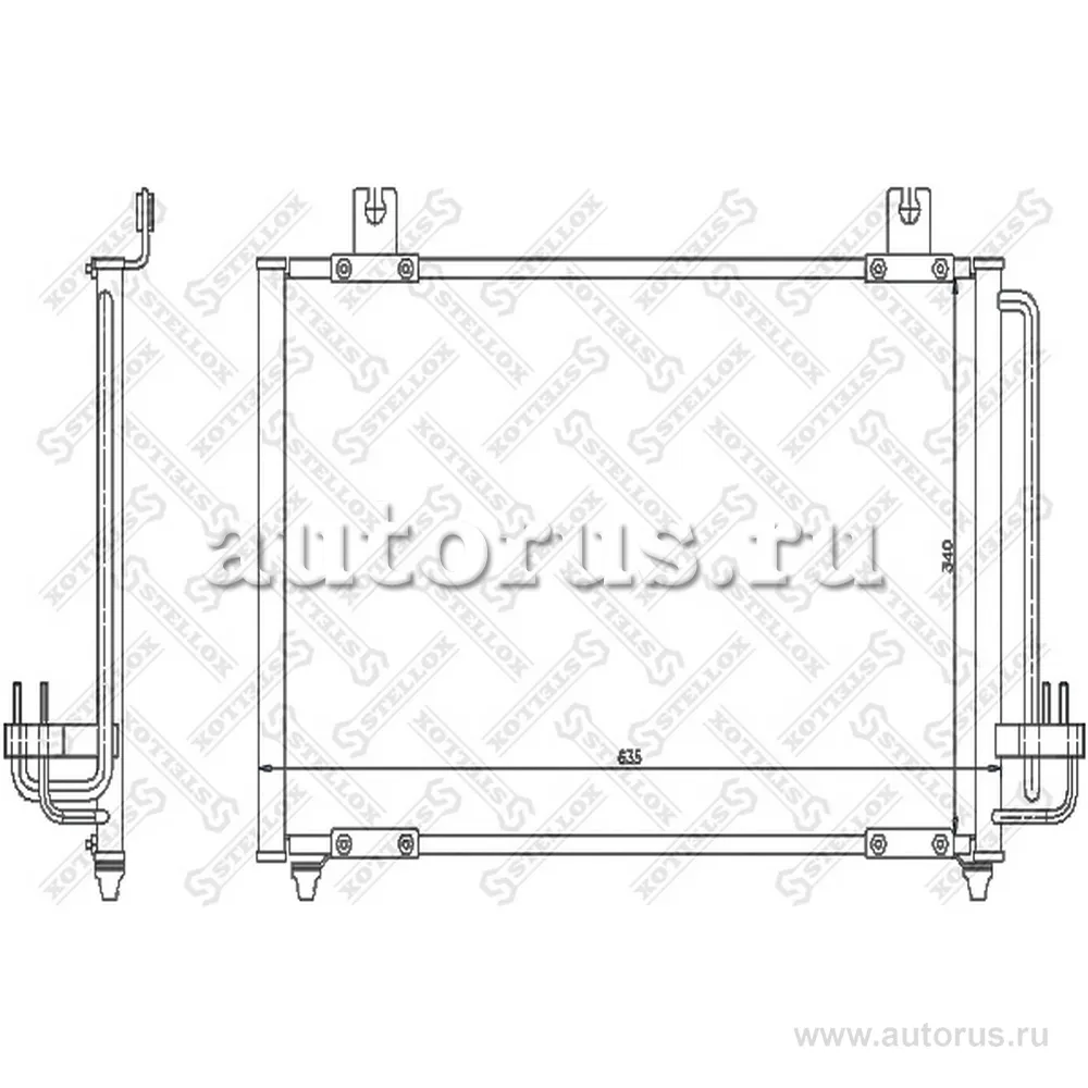 Радиатор кондиционера STELLOX 1045366SX