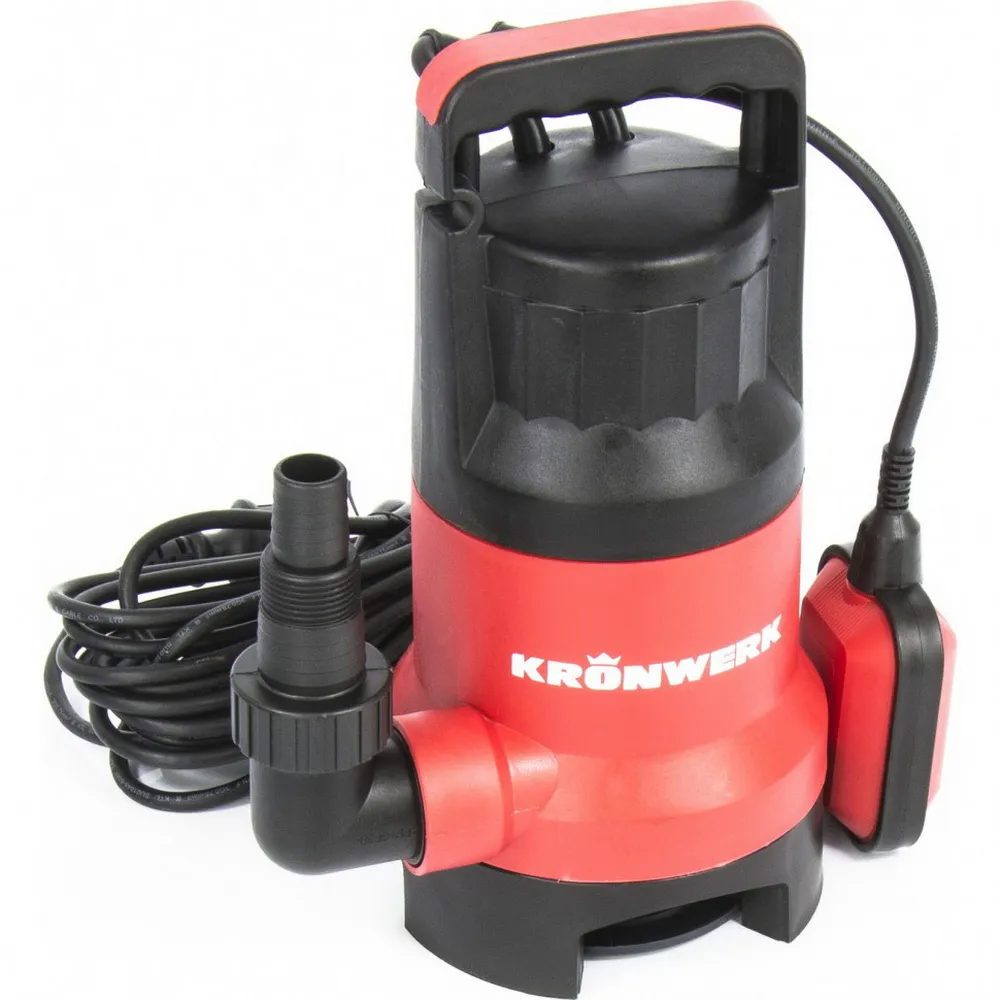 Дренажный насос для грязной воды KP800, 800 Вт, подъем 8 м, 13000 л/ч Kronwerk 97232 Kronwerk 97232