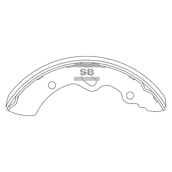 Колодка барабанная 1 колодка mitsubishi canter fg50e 02, hyundai hd78 04 SANGSIN BRAKE SA187
