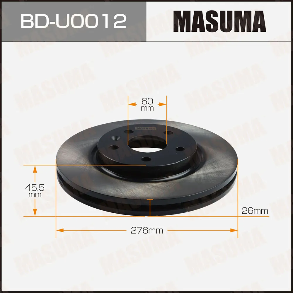 Диск тормозной уп. 2 шт., цена за 1 шт. MASUMA BD-U0012