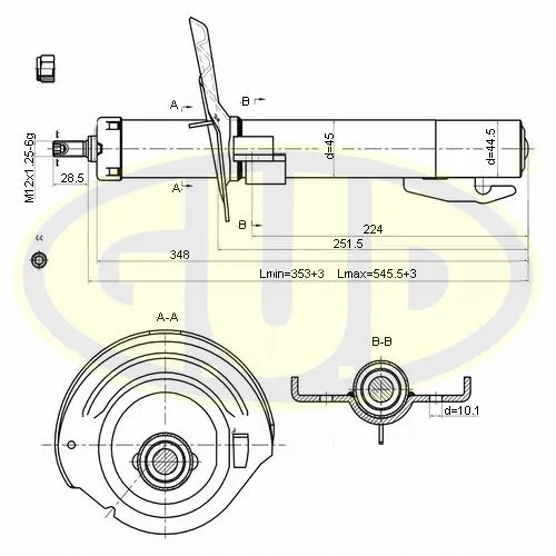 АМОРТИЗАТОР REN MEGANE II ПЕР G.U.D GSA333718