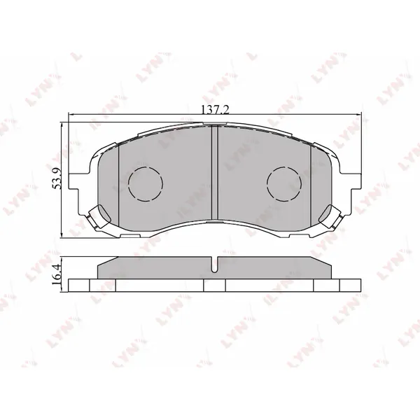 Колодки тормозные передние LYNXauto BD-7102