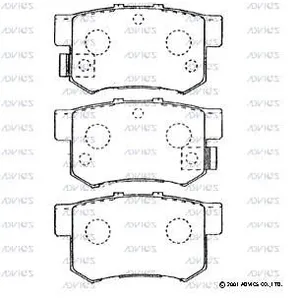 Дисковые тормозные колодки ADVICS для (R) HONDA FIT GP4, ACCORD CF (97-03), ACCORD CL (0 ADVICS SN419P