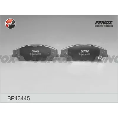 Колодки тормозные дисковые TOYOTA CAMRY, 2.4-3.5 (V40-V50), 06- ПЕРЕДНИЕ FENOX BP43445