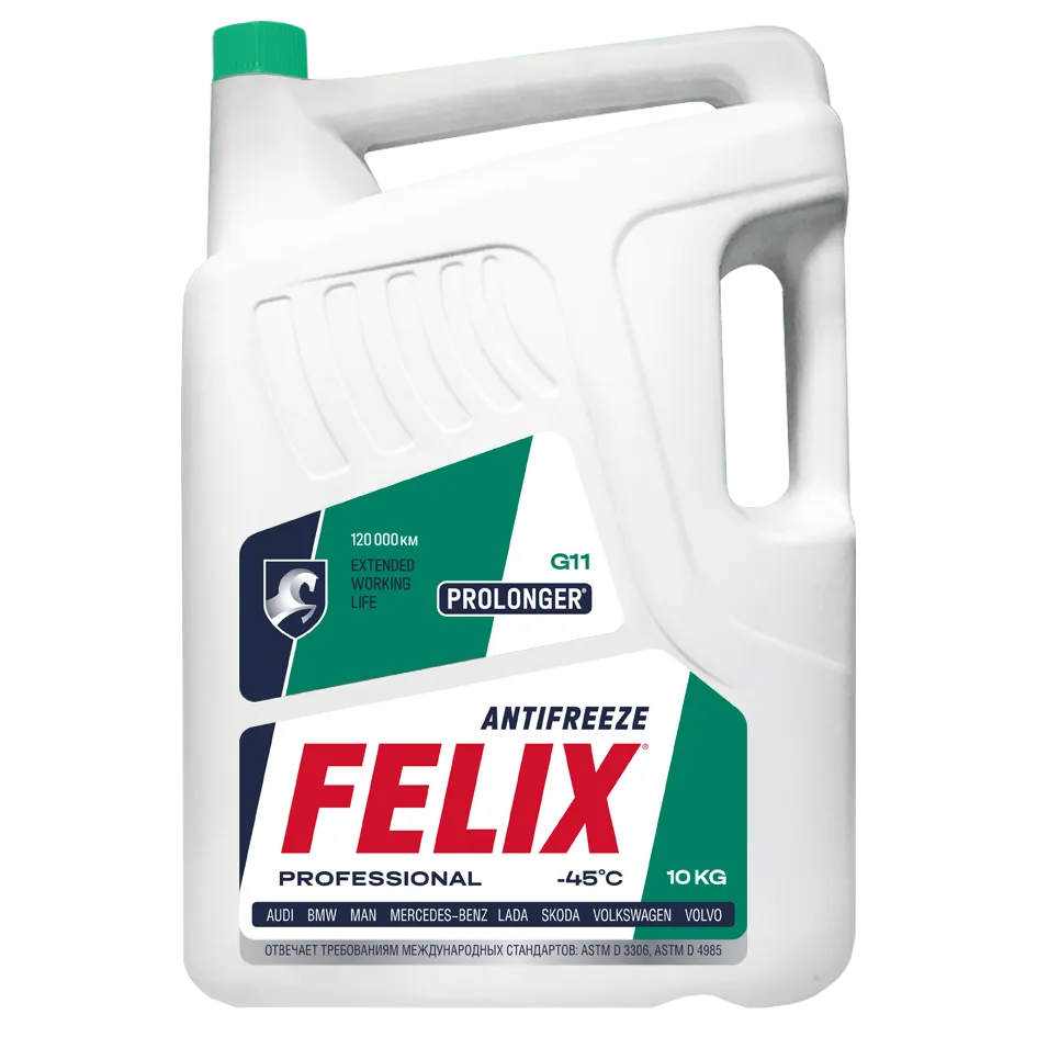 Антифриз Felix PROLONGER готовый -40C зеленый 10 кг 430206021