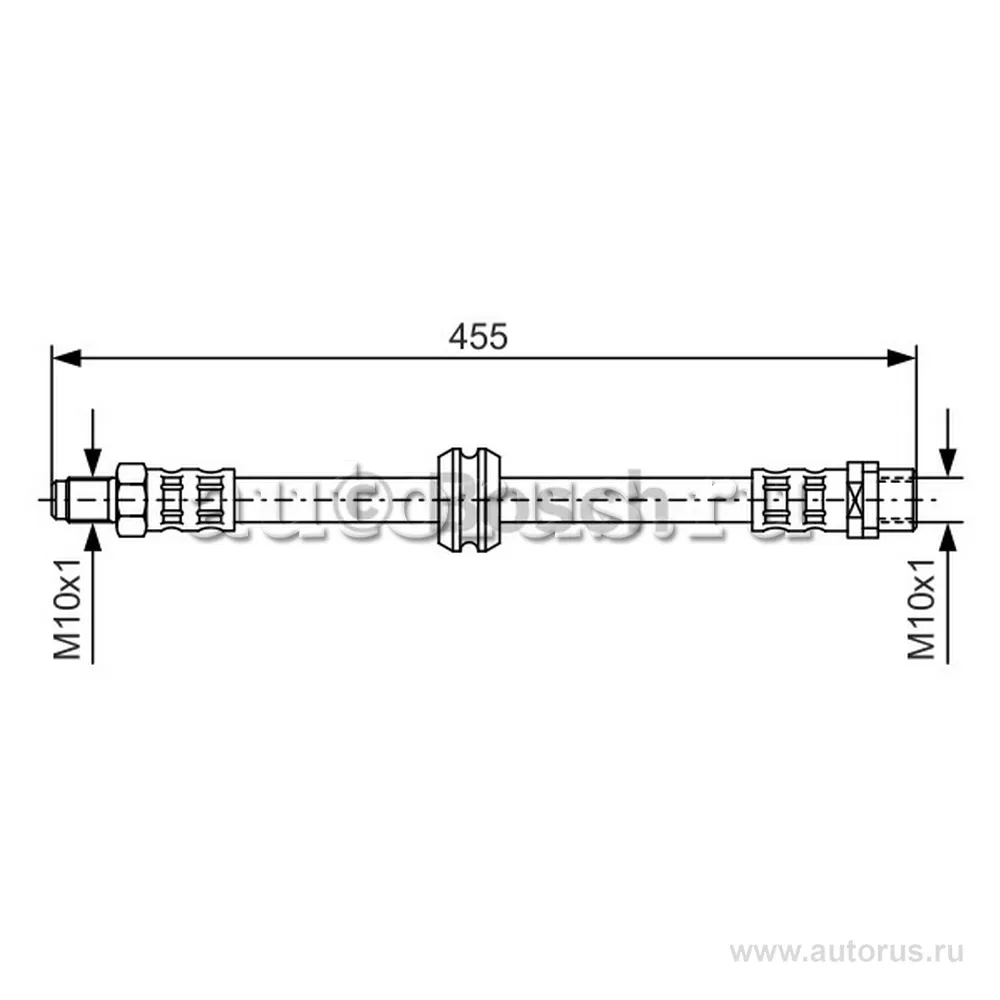 Шланг торм. пер. BMW E36 1.6 3.0 90 03 L 455 BOSCH 1 987 476 444