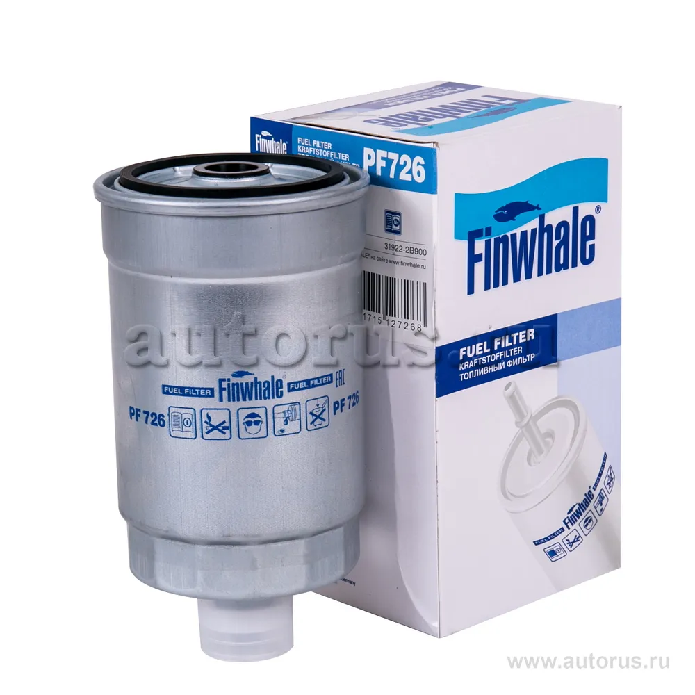 Фильтр топливный DIZ Santa Fe(06-)2.2L, Sorento(06-/09-), H-1(06-) FINWHALE PF726