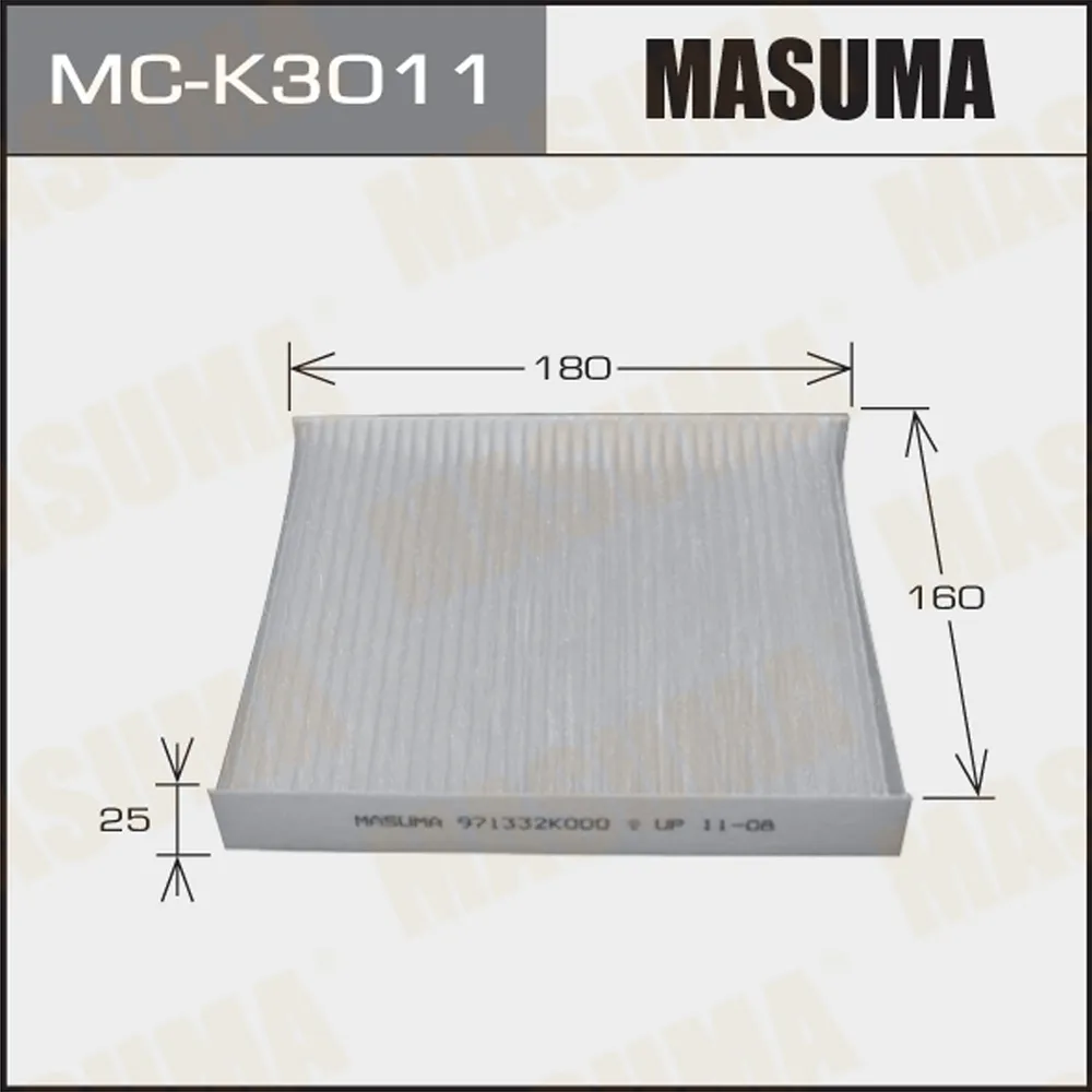 Воздушный фильтр Салонный АС- Masuma (140) KIA SOUL V1600 08- MASUMA MCK3011