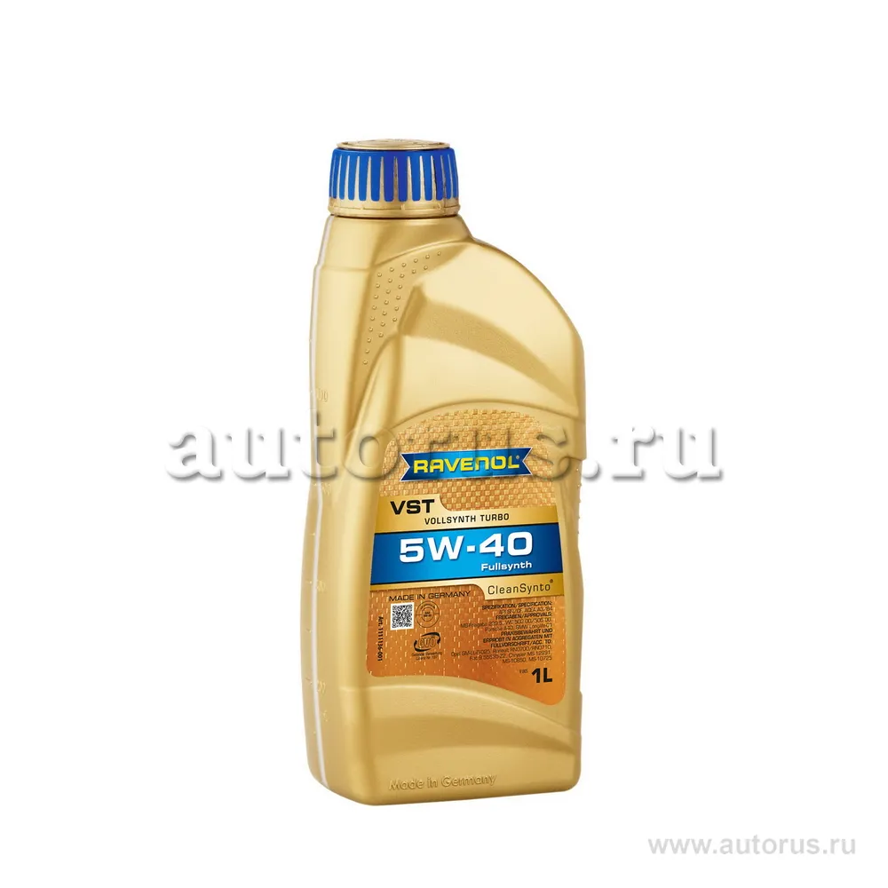 Моторное масло RAVENOL VST SAE 5W-40 (1л) new 1111136-001 (4014835790117)