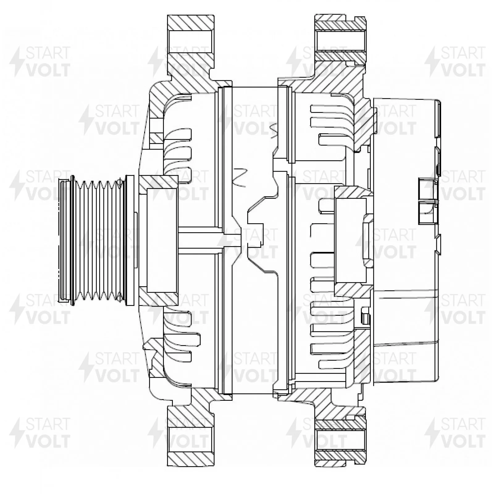 Генератор для а/м LAND ROVER FREELANDER II (06-) 2.2TDI/FORD MONDEO IV (07-) 2.0TDCI 150A STARTVOLT LG 1050