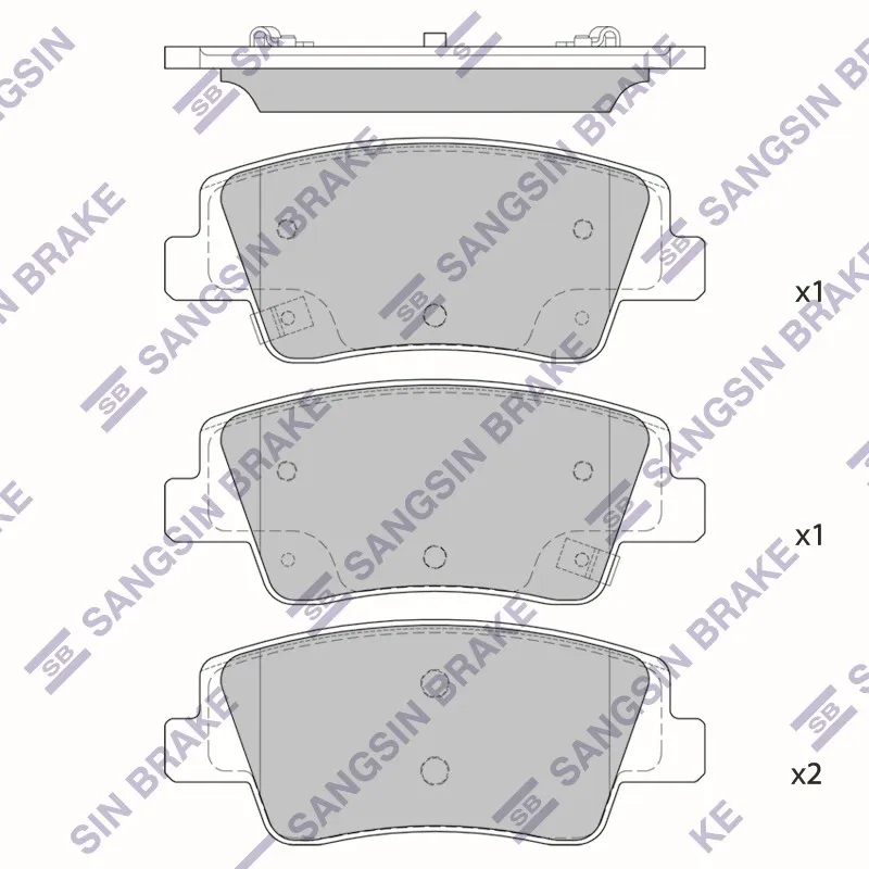 Колодки тормозные задние SANGSIN BRAKE SP4466