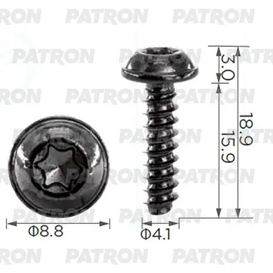 Винт металлический Саморез автомобильный Ford PATRON P37-3956