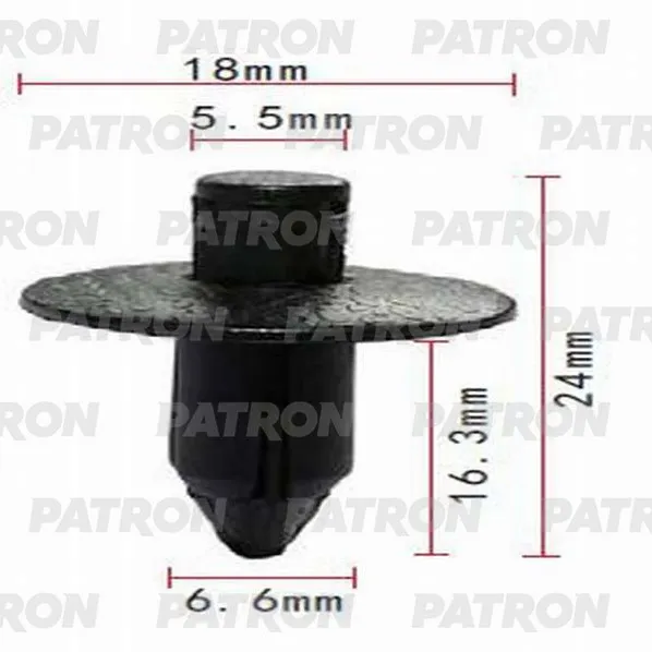 Клипса пластмассовая Infiniti,Lexus,Nissan,Toyota применяемость: внутре PATRON P37-0676