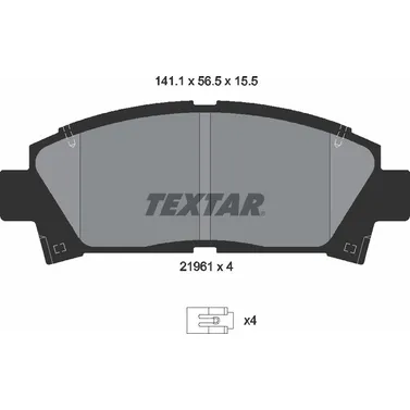 Колодки тормозные передние TOYOTA TEXTAR 2196102