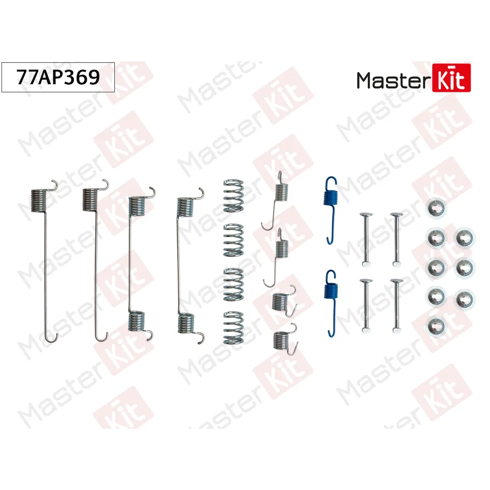 Комплект установочный барабанных колодок Mazda DEMIO (DW) 1996 - 2003 MASTERKIT 77AP369