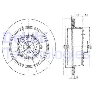 Диск тормозной передний FORD DELPHI BG2662
