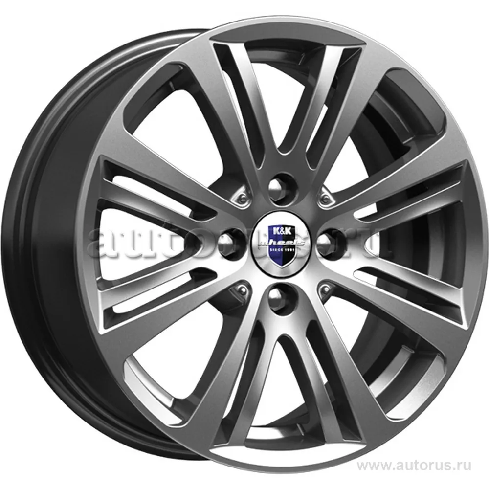 Диск литой R15 6.5J 4x108/67.1 ET40 КИК Беринг Дарк платинум 73033