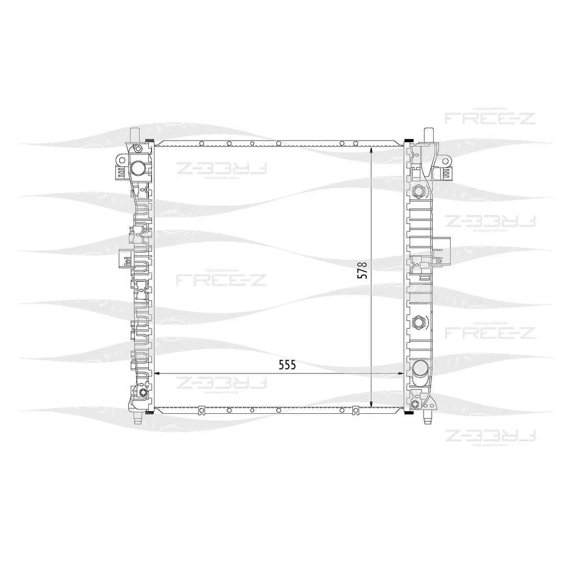 Радиатор охлаждения SSANGYONG Actyon/Kyron 05-> FREE-Z KK0289