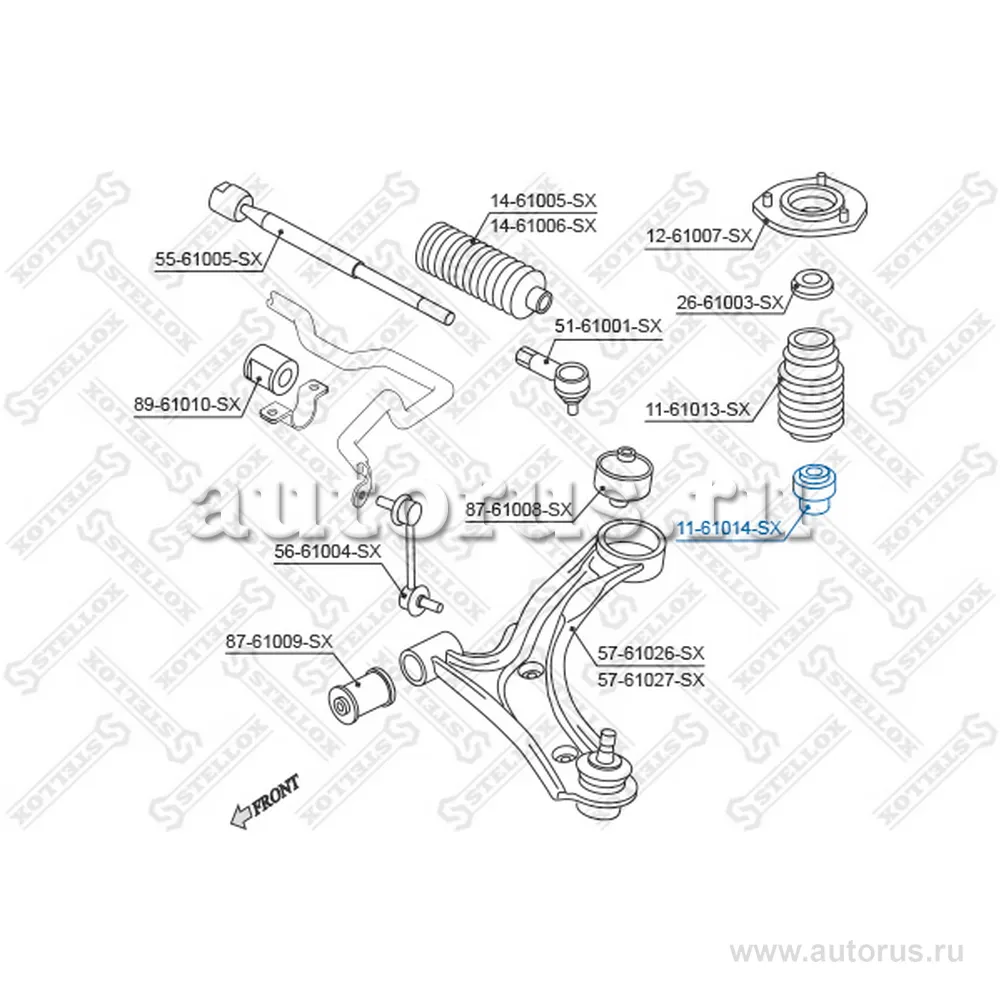 Отбойник амортизатора Suzuki Liana 01> STELLOX 11-61014-SX