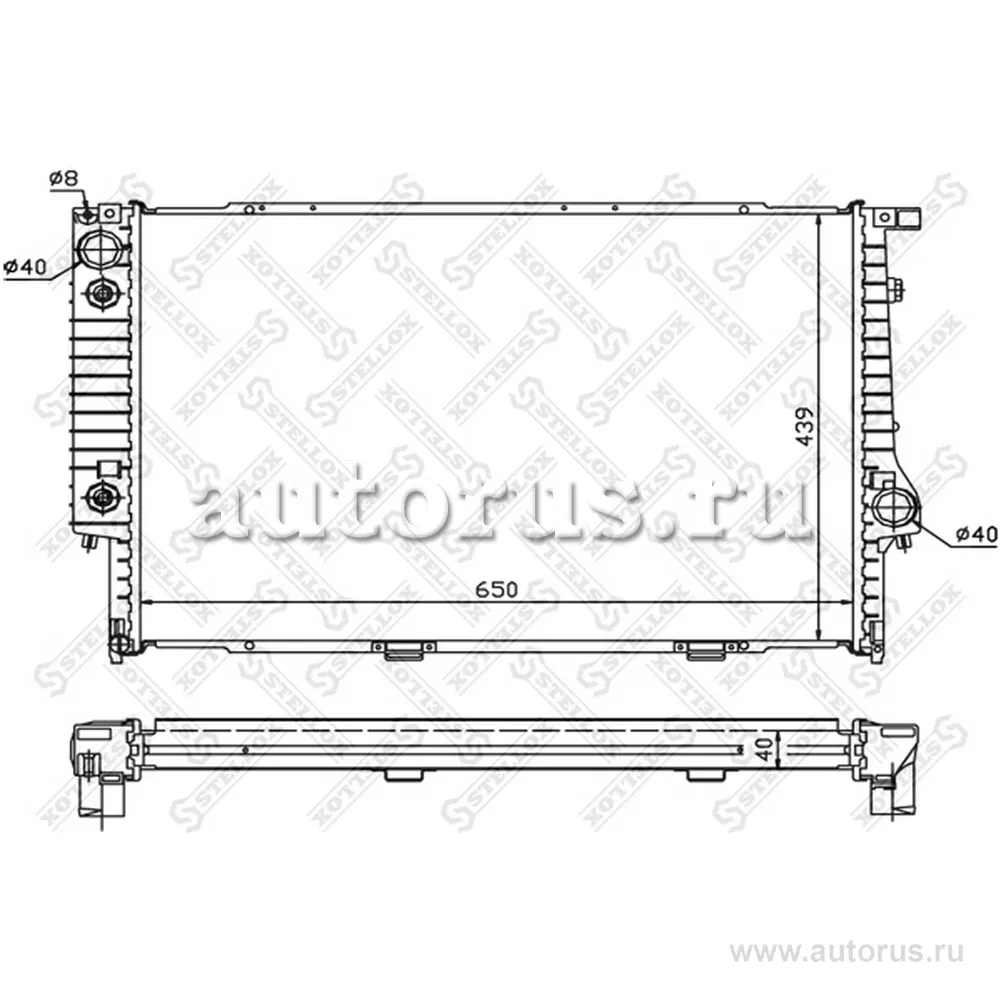 Радиатор BMW E34 3.0-2.4TD 86 STELLOX 1025376_SX