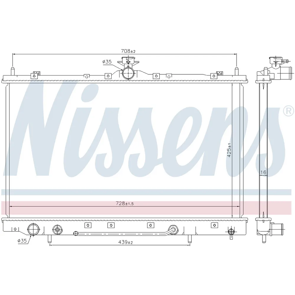 Радиатор MITSUBISHI GRANDIS 04- NISSENS 628975