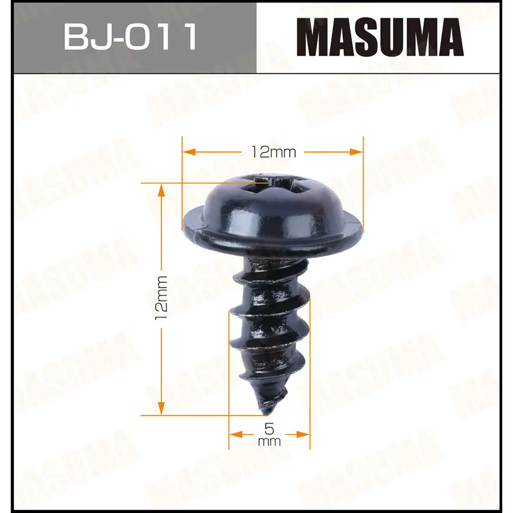 К-кт саморезов 15шт., 5x12 MASUMA BJ-011