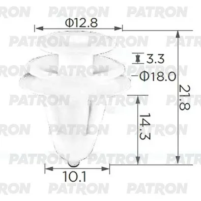 Клипса пластмассовая Toyota применяемость: Крепление обшивки дверей/мол PATRON P37-3733