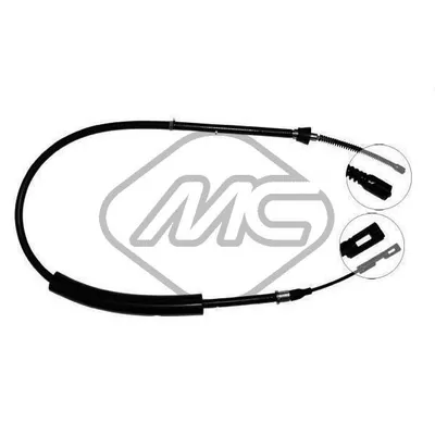 Трос ручника AUDI A2 ALL DX/SX R /LH Metalcaucho 80575