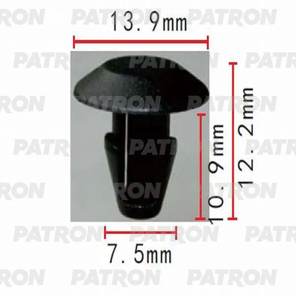 Клипса пластмассовая Alfa Romeo, Fiat, Lancia применяемость: уплотнител PATRON P370172