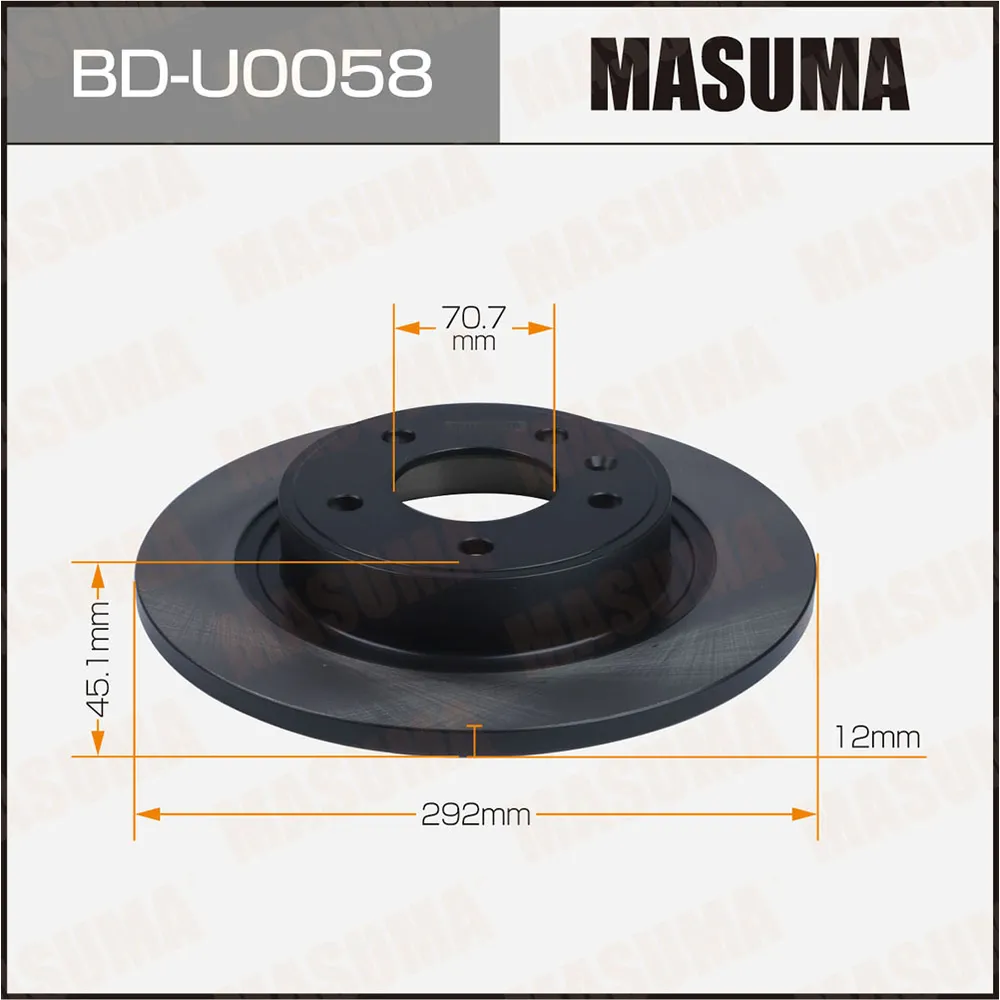 Диск тормозной MASUMA rear уп.2 MASUMA BDU0058