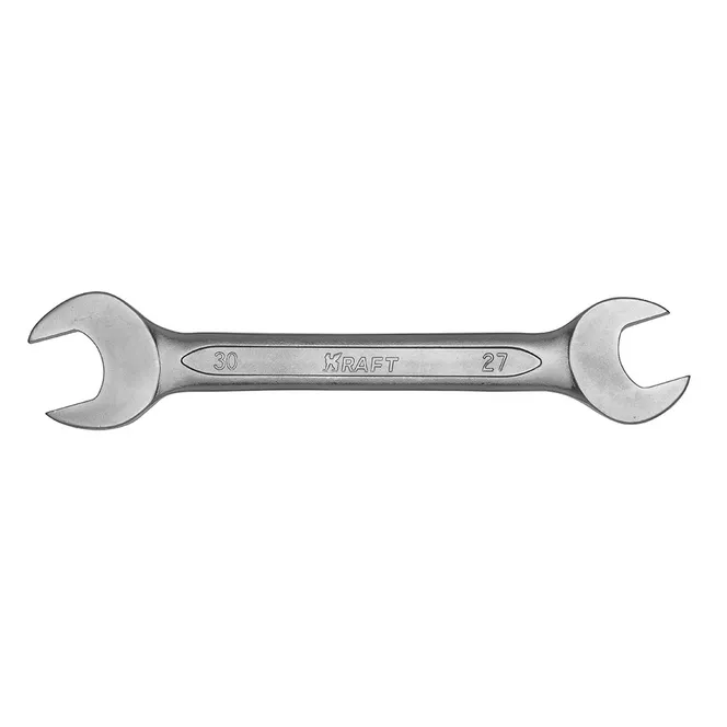 Ключ рожковый 27*30мм (Cr-V; хол. штамп, холдер) KRAFT KT700536