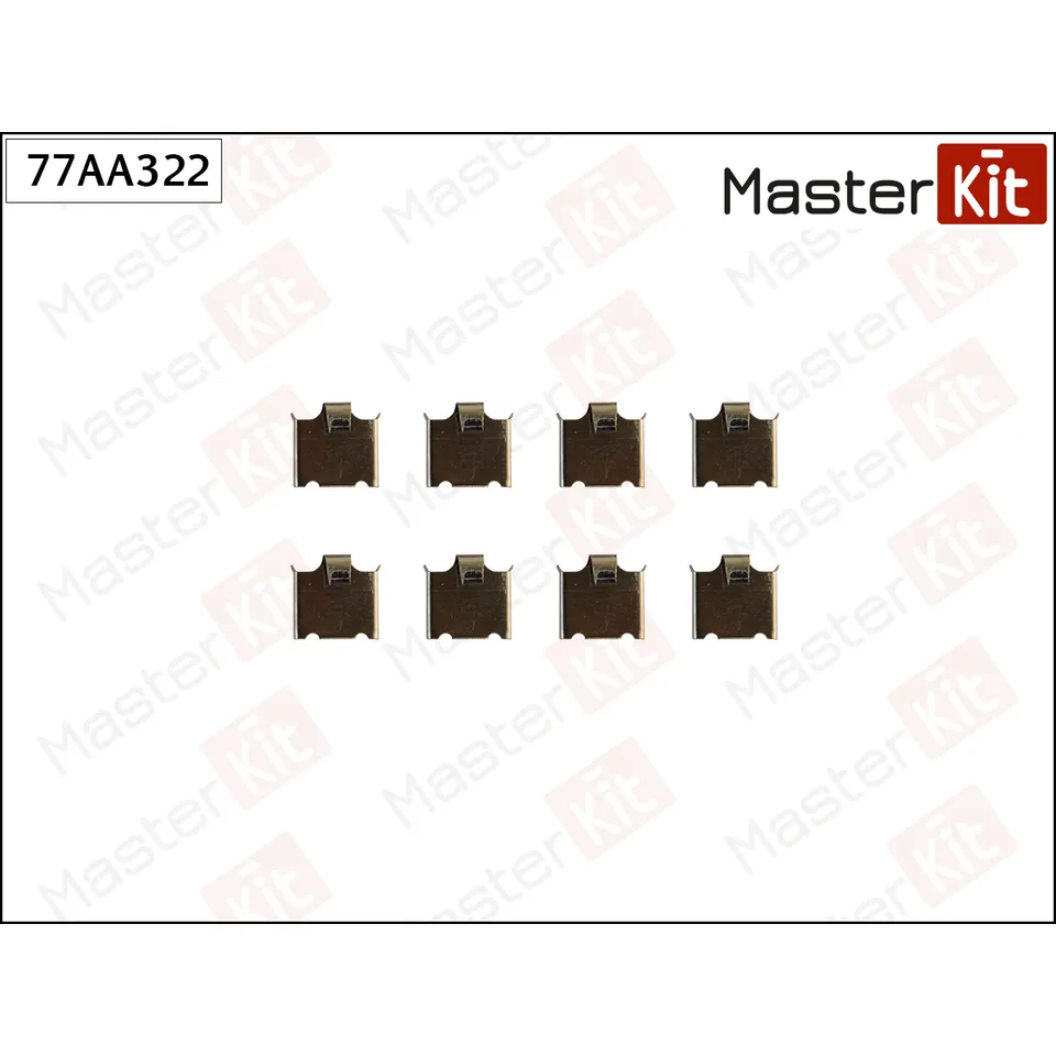 Комплект установочный тормозных колодок Kia K2500 (SD) 2001 - MASTERKIT 77AA322