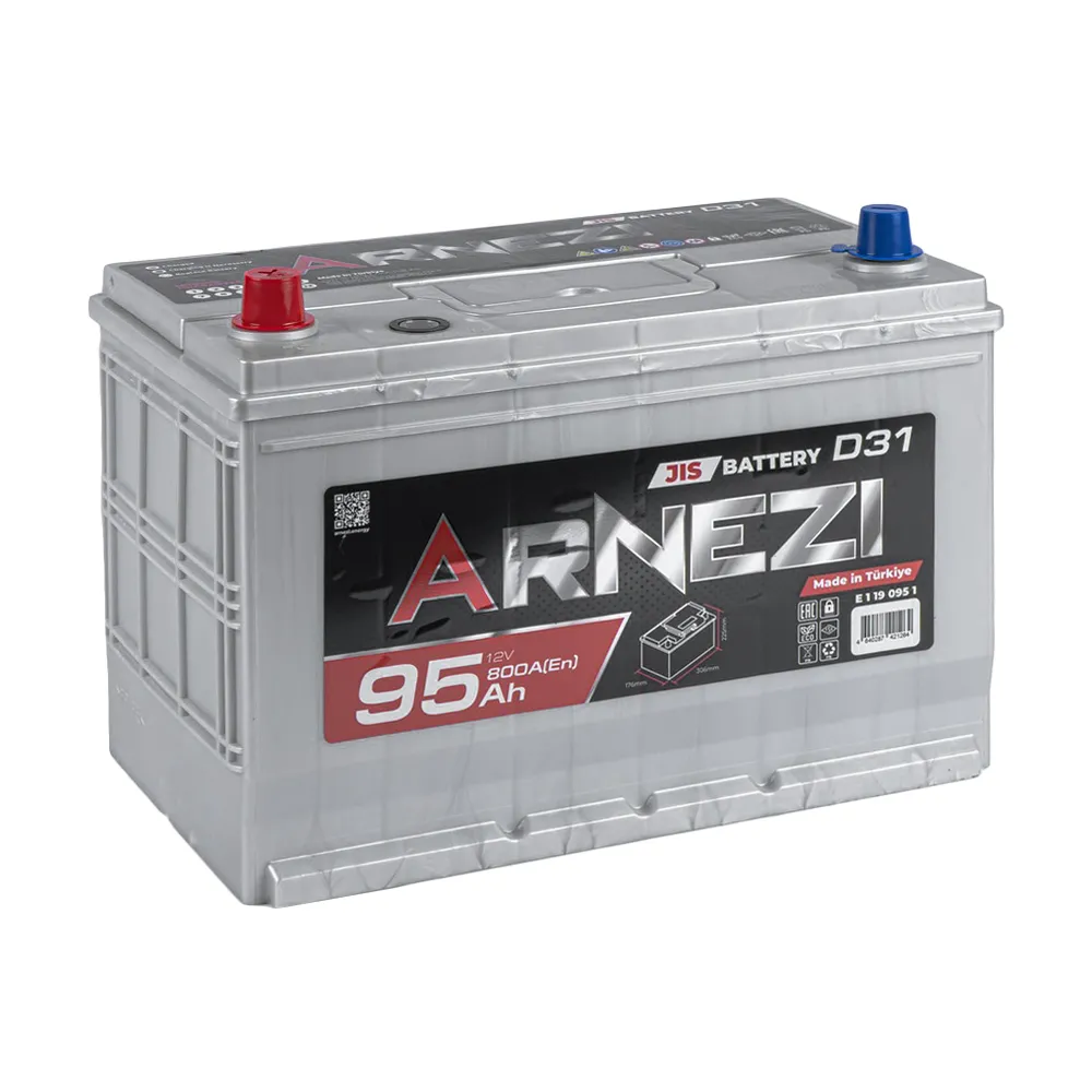Аккумулятор ARNEZI JIS SMF 95 А/ч прямой L+ 306x176x225 D31 EN 800 А