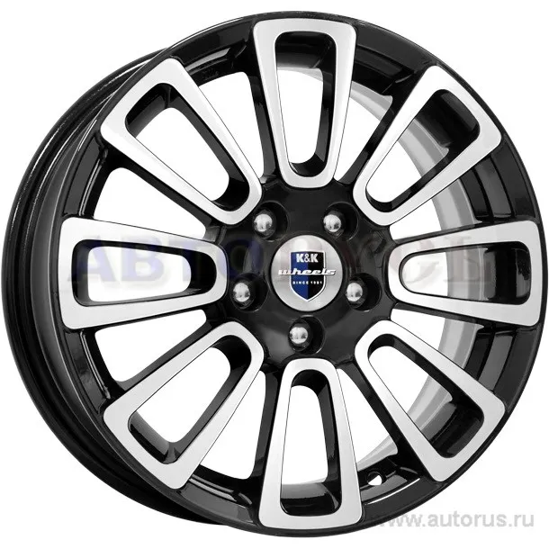 Диск литой R15 6J 4x100/54.1 ET48 КИК Неман алмаз черный r66479