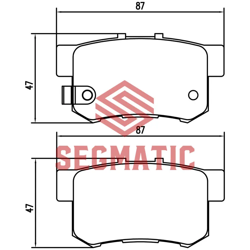 Колодка торм диск зад Honda Cr-V 2.0 2001-2006; Honda Accord 2.4 2008-2015; Honda Cr-V 2.4 2001-200 SEGMATIC SGBP2621