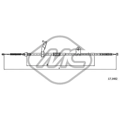 Трос ручника TOY AVENSIS ALL (MOD.T25) SX-LH Metalcaucho 83526