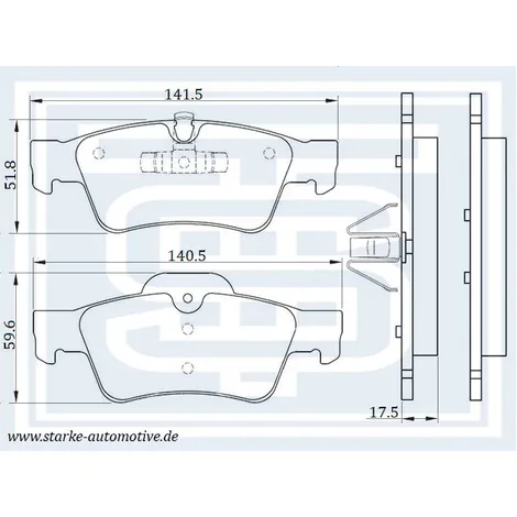 Колодки тормозные задние STARKE 172677