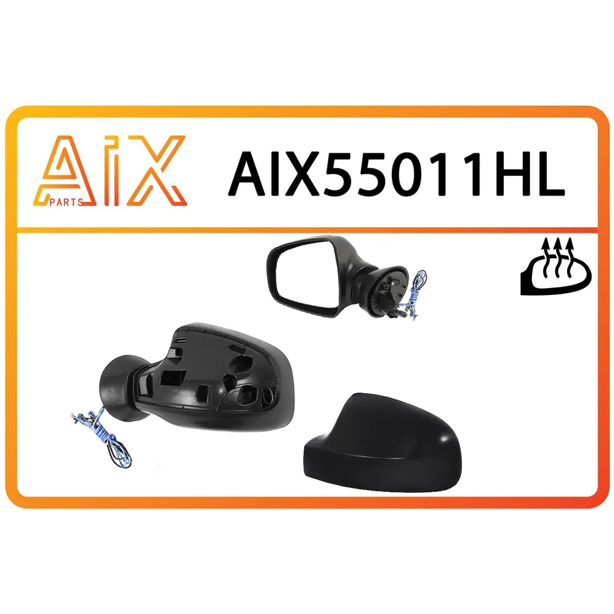 Зеркало мех. съемная облицовка с подогревом левое aix55011hl/ 8200965091 AIX AIX55011HL